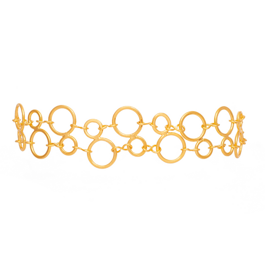 Handcrafted Atomo Choker in bronze with a 24-karat gold plating